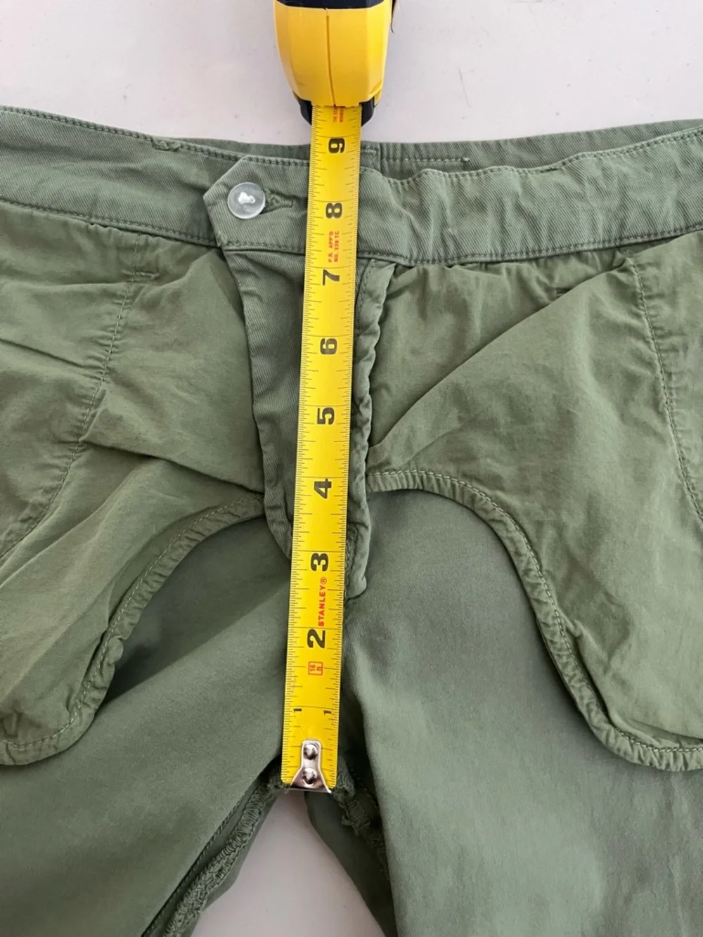 Frank & Eileen Wicklow Sz 4 Army Green Italian Chino Pants - Picture 9 of 12